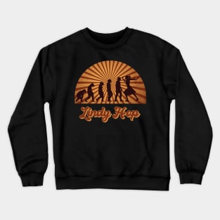 Lindy Hop Evolution Female Dancer Crewneck Sweatshirt